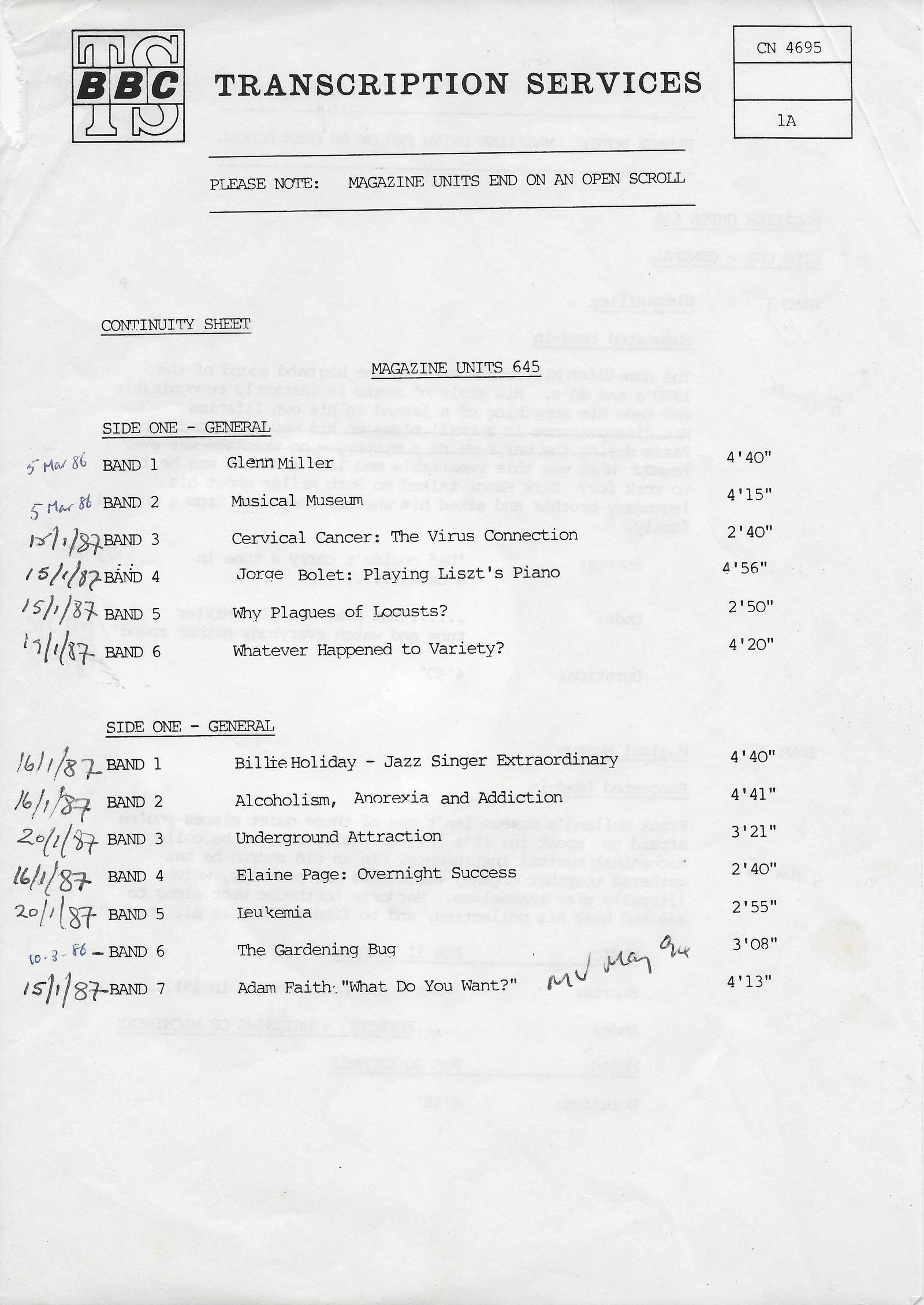 Inserts from CN 4695